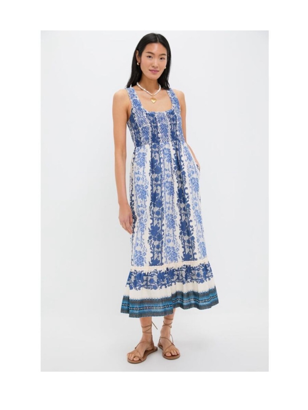 Tuckernuck Bondi Blues Cotton Voile Mallie Dress